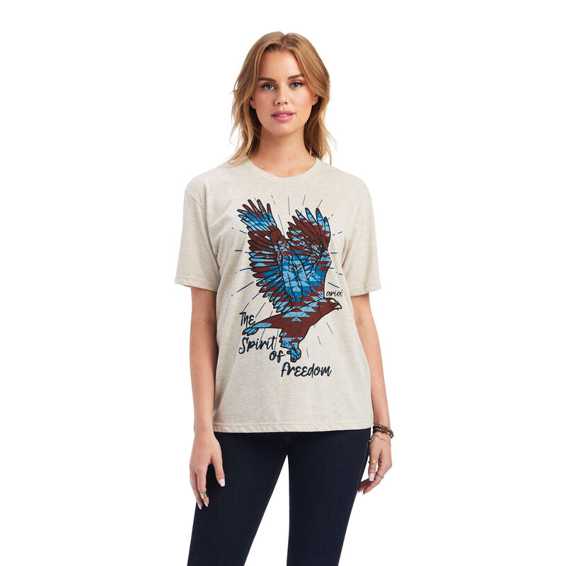 Ariat T-Shirts Damen - Freedom Spirit Weiß ( ZSJLR-0567 )